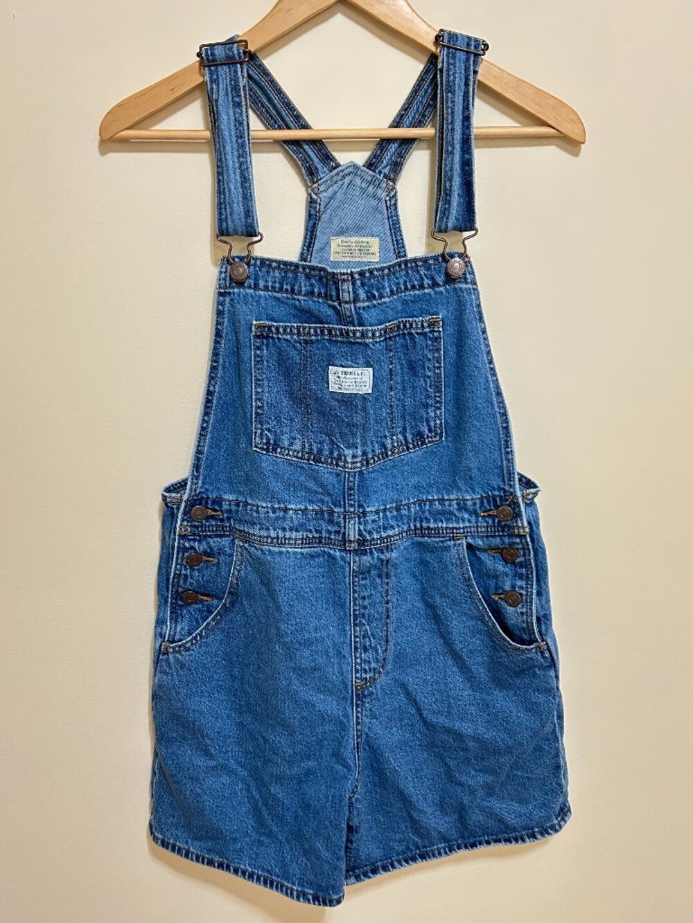 Levi's Denim Short Overalls Blue